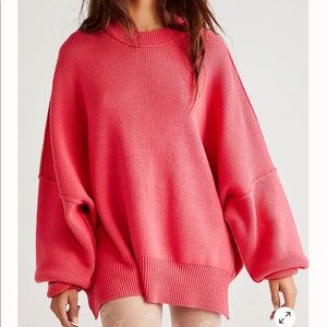 Free people easy street tunic in strawberry spritz.